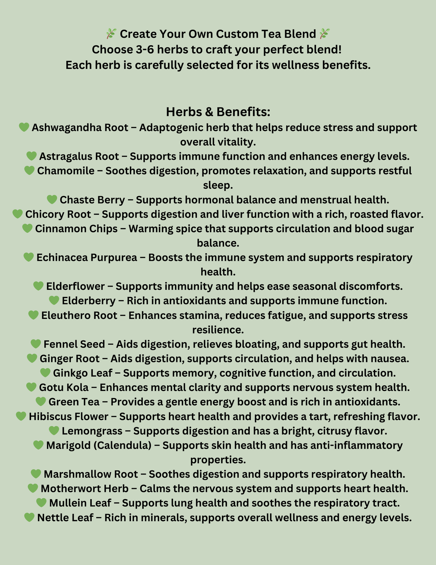 Custom Herbal Tea Blend Crafted Just for You