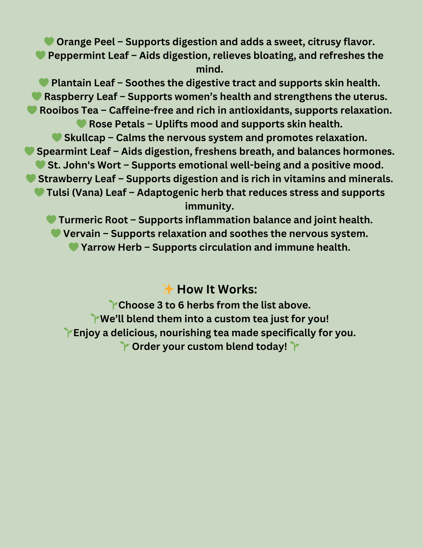 Custom Herbal Tea Blend Crafted Just for You