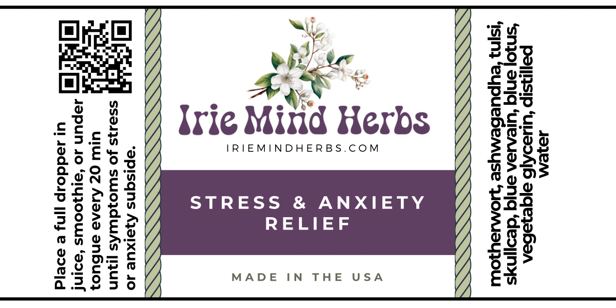 Stress & Anxiety Relief Herbal Tincture - Alcohol Free | Stress Tincture | Anxiety Tincture | Natural Anxiety Relief