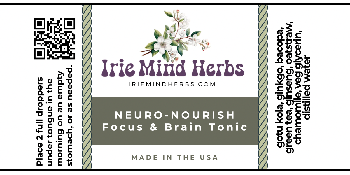 Neuro-Nourish: Focus & Brain Tincture - Alcohol Free | Natural Focus