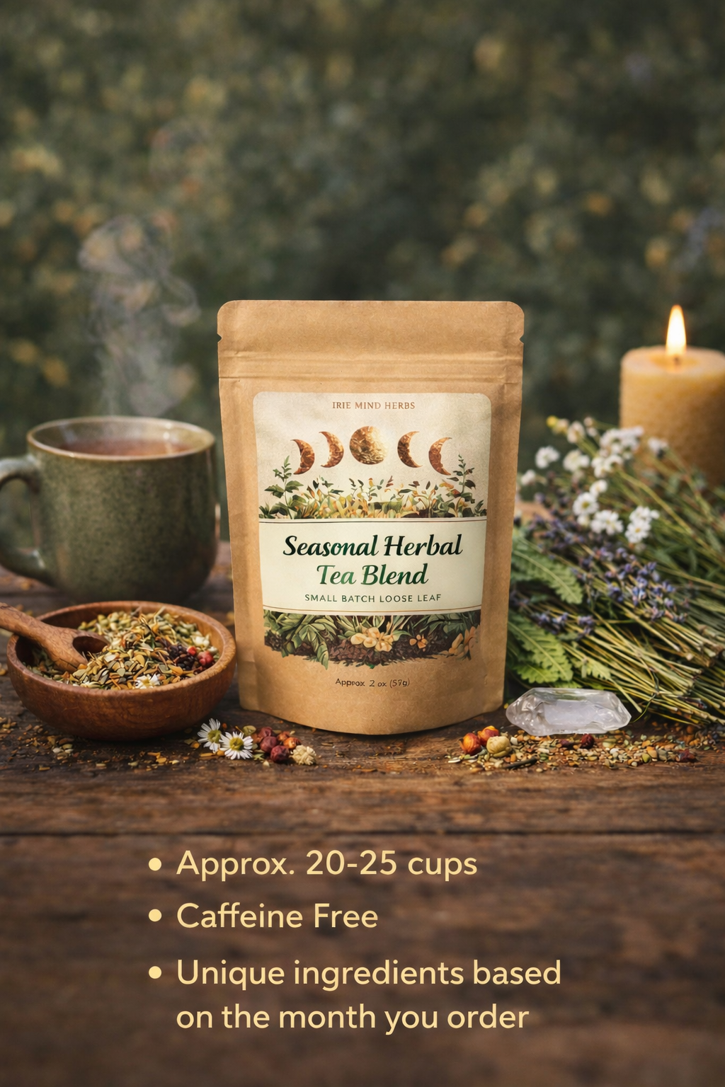Seasonal Herbal Tea Blend | Small Batch Loose Leaf | Caffeine Free