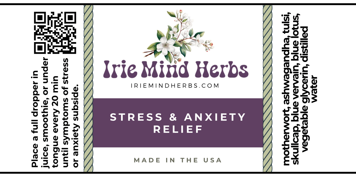 Stress & Anxiety Relief Herbal Tincture - Alcohol Free